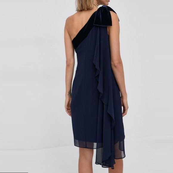 Ralph Lauren Navy Blue  Party Cocktail Dress - Picture 2 of 3